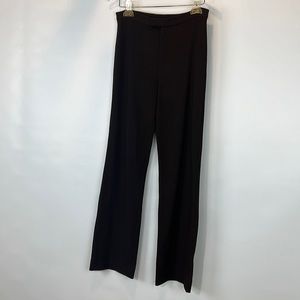 DKNY Womens Stretch Flat Front Nylon Spandex Brown Pants Classic Petite …